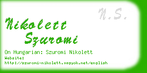 nikolett szuromi business card